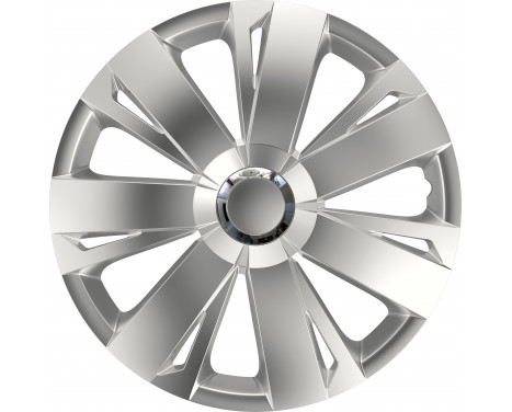 4-Piece Hubcaps Energy RC Silver 15 inch