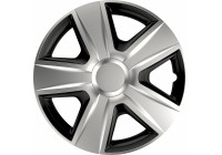 4-Piece Hubcaps Esprit Silver & Black 14 inch