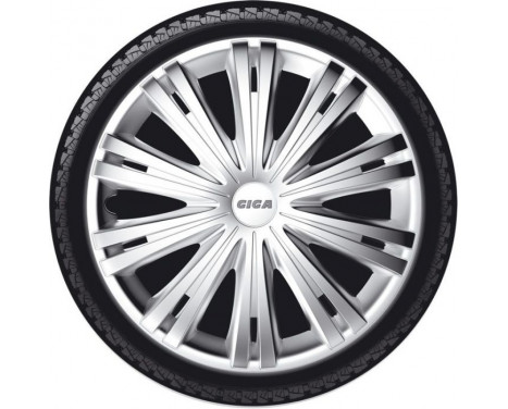 4-piece Hubcaps Giga 14-inch silver, Image 2