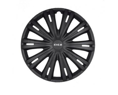 4-piece Hubcaps Giga 15-inch matt black