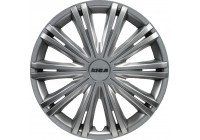 4-piece Hubcaps Giga 15-inch silver