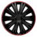 4-piece Hubcaps Giga R 14-inch black / red