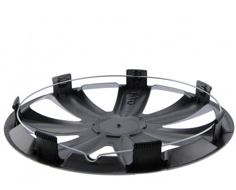 4-Piece Hubcaps GTX Carbon Black & Silver 14'', Image 2