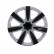 4-Piece Hubcaps GTX Carbon Black & Silver 14''