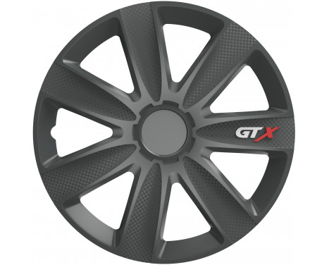 4-Piece Hubcaps GTX Carbon Graphite 15 inch