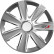 4-Piece Hubcaps GTX Carbon Silver 13 inch