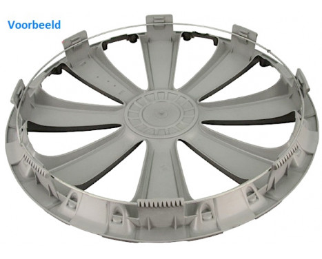 4-piece Hubcaps GTX Carbon Silver 15 inch, Image 3