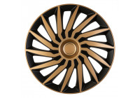 4-piece Hubcaps Kendo 13-inch black / gold
