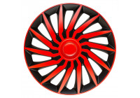 4-piece Hubcaps Kendo 13-inch black / red