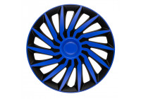 4-piece Hubcaps Kendo 14-inch black / blue