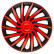 4-piece Hubcaps Kendo 15-inch black / red