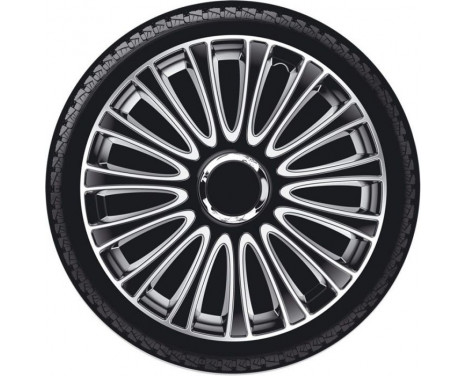 4-Piece Hubcaps LeMans 15-inch black / silver, Image 2