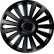 4-Piece Hubcaps Luxury Black 13 Inch