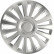 4-Piece Hubcaps Luxury Silver 14 Inch