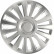 4-Piece Hubcaps Luxury Silver 16 Inch