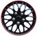 4-Piece Hubcaps Missouri 15-inch black / red border