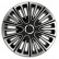 4-Piece Hubcaps Motion 13-inch silver / black