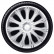 4-Piece Hubcaps Nero 17-inch Silver, Thumbnail 2