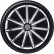 4-piece Hubcaps Nero 18-inch silver / black, Thumbnail 2