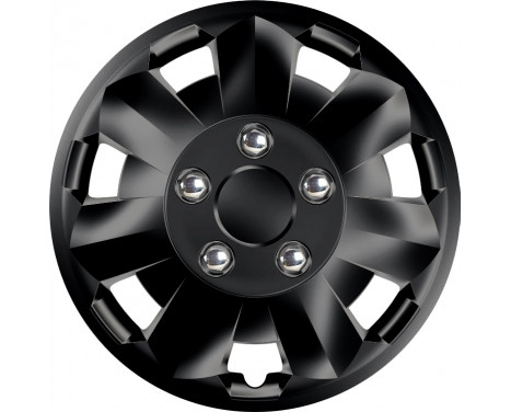 4-Piece Hubcaps Nova NC Black 14 inch