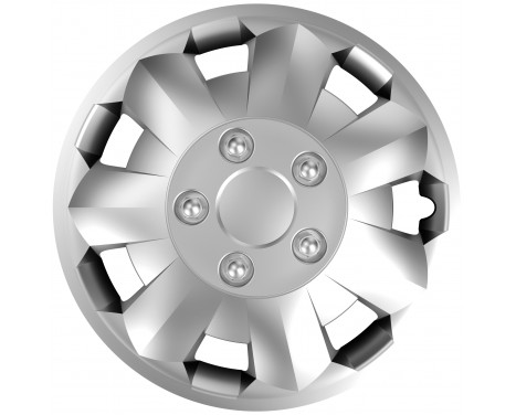 4-Piece Hubcaps Nova NC Silver 14 inch