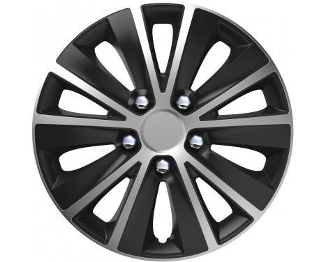 4-Piece Hubcaps Rapide NC Silver&Black 14 inch