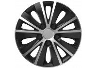 4-Piece Hubcaps Rapide Silver & Black 16 inch