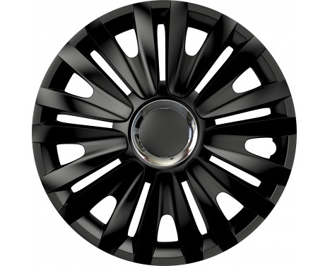 4-Piece Hubcaps Royal RC Black 16 inch