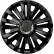 4-Piece Hubcaps Royal RC Black 16 inch