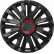4-Piece Hubcaps Royal Red Ring Black 14 inch