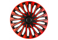 4-piece Hubcaps Soho 13-inch black / red
