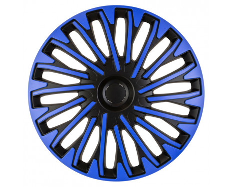 4-piece Hubcaps Soho 15-inch black / blue