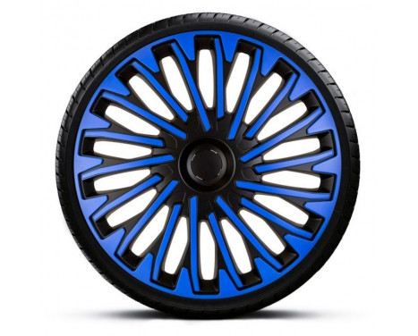 4-piece Hubcaps Soho 15-inch black / blue, Image 2