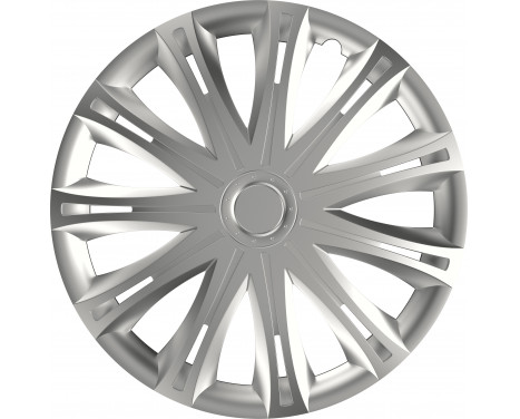 4-Piece Hubcaps Spark Silver 16 Inch