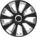 4-Piece Hubcaps Stratos RC Black & Silver 13 inch