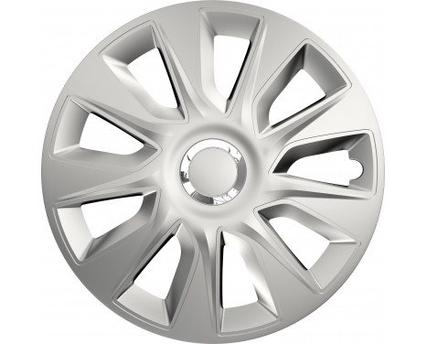 4-Piece Hubcaps Stratos RC Silver 16 inch