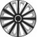 4-Piece Hubcaps Trend RC Black & Silver 16 inch