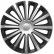 4-Piece Hubcaps Trend Silver & Black 15 inch