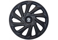 4-piece Sparco hubcap set Varese 14-inch black