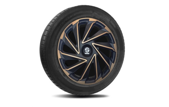 4-piece Sparco hubcap set Varese 16-inch gold / black, Image 2