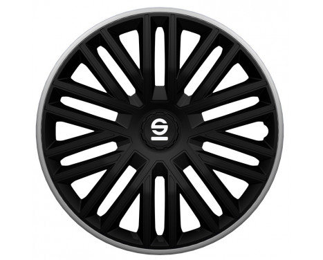 4-piece Sparco Hubcaps Bergamo 14-inch black / gray