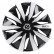 4-Piece Sparco Hubcaps Lazio 14-inch black / silver