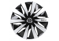 4-Piece Sparco Hubcaps Lazio 16-inch black / silver