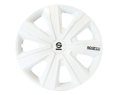 4-Piece Sparco Hubcaps Palermo 14-inch White