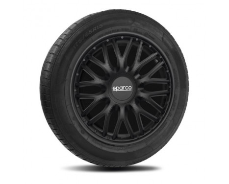 4-Piece Sparco Hubcaps Roma 14-inch black, Image 2
