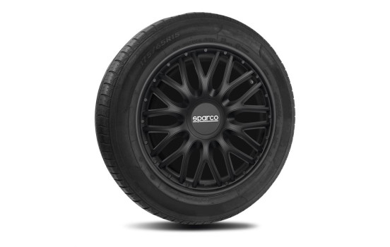 4-Piece Sparco Hubcaps Roma 14-inch black, Image 2