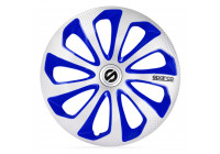 4-piece Sparco Hubcaps Sicilia 14-inch silver / blue / carbon