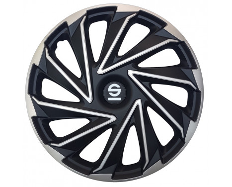 4-Piece Sparco Hubcaps Varese 14-inch silver / black