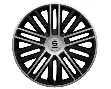 4-piece Sparco wheel caps set Bergamo 15-inch black / silver