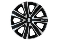 4-Piece Sparco Wheel Cover Set Palermo 14-inch silver/black